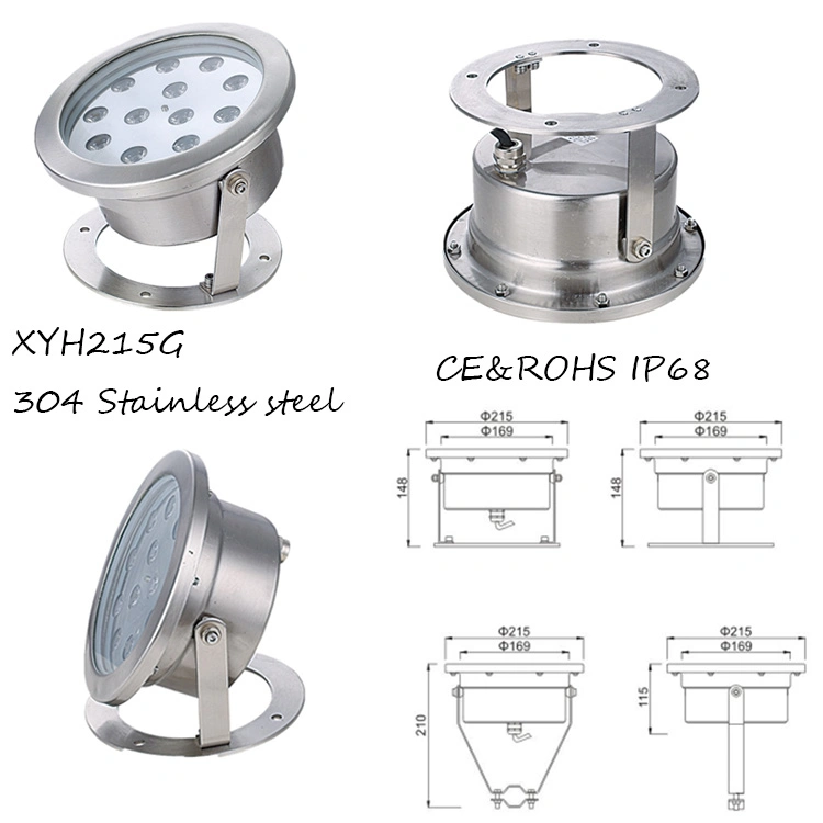 Outdoor 304 Ss IP68 Waterproof Stainless Steel Floating LED Underwater Pool Fountain Light Decoration Pool Lights