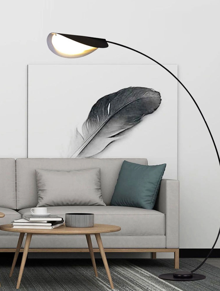 Modern Nordic Fancy Unique Big Arc Wrought Iron LED Floor Lamp for Living Room Bedroom Study