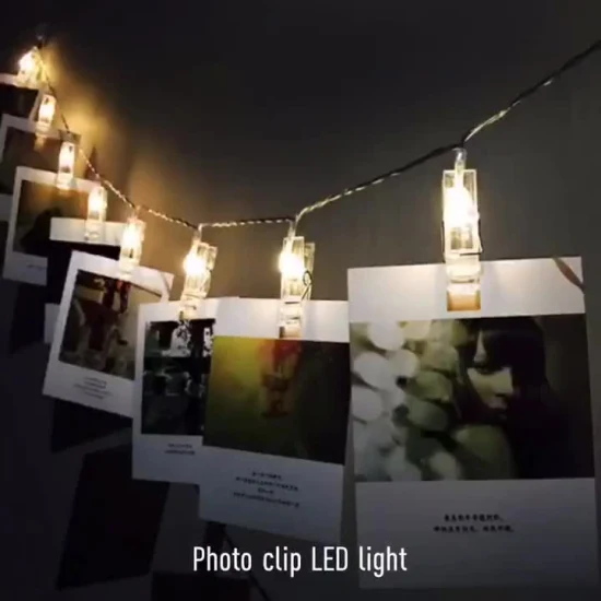 3m 20 lumières Maison Intérieur Noël Blanc Chaud Multicolore Photos Clip Anniversaire Vacances LED Guirlande Lumineuse