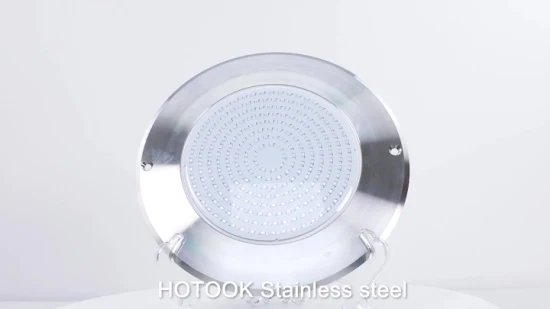 La lumière de contrôle WiFi brevetée Hotook pour la niche de piscine remplace IP68 SS316 en acier inoxydable rempli de résine 18W LED s'allume sous l'eau